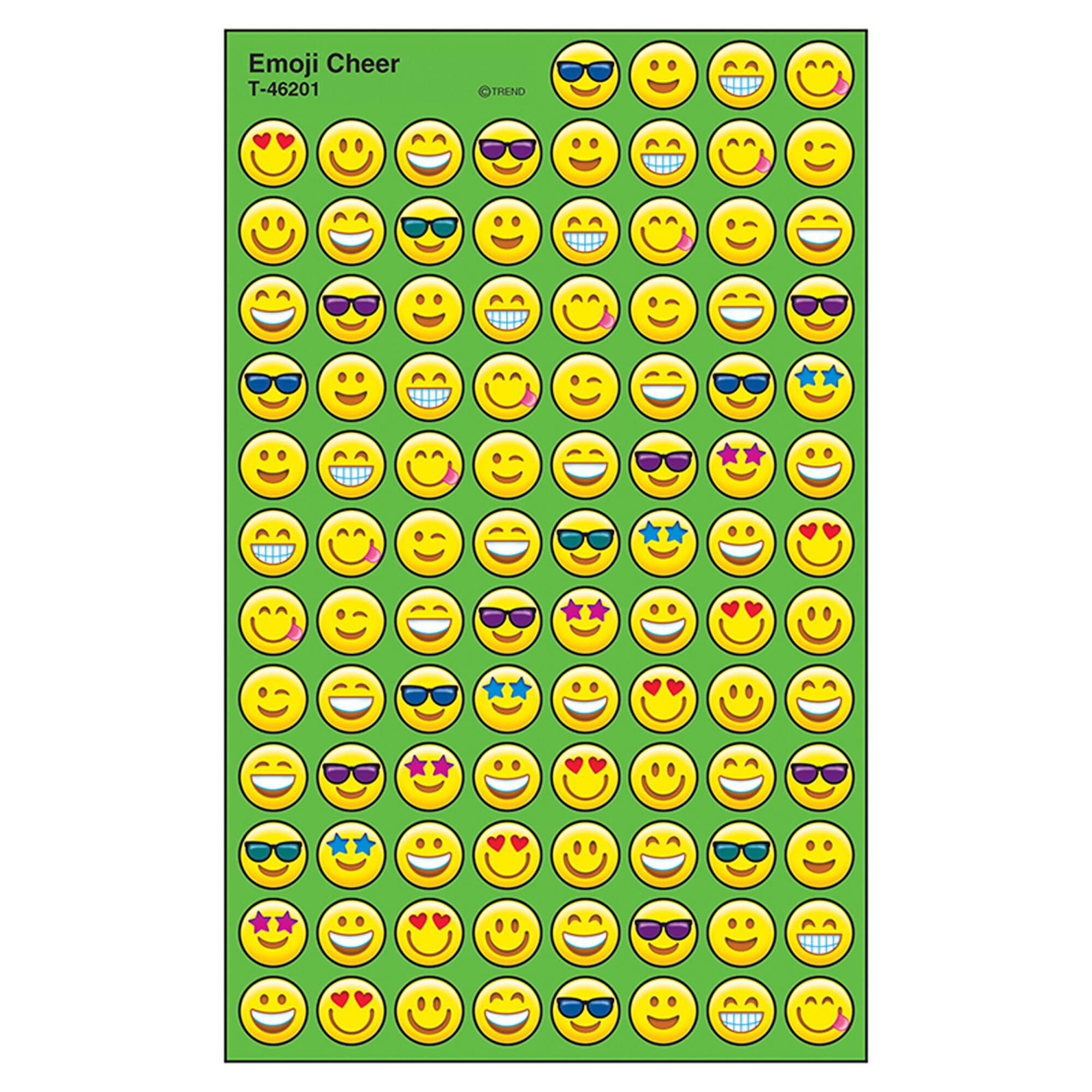 Trend Enterprises® superSpots® 7/16" Emoji Cheer Stickers, 6 Pack Bundle